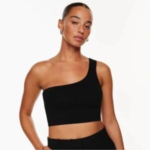 Babaton sculpt knit one shoulder top